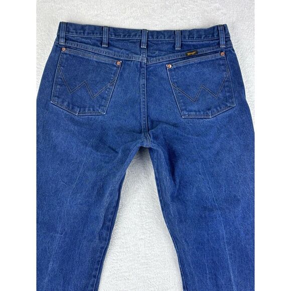 Wrangler Jeans Mens Blue High Rise Medium Wash Jeans Size 38x30 (36x28 Measured) - Picture 11 of 13